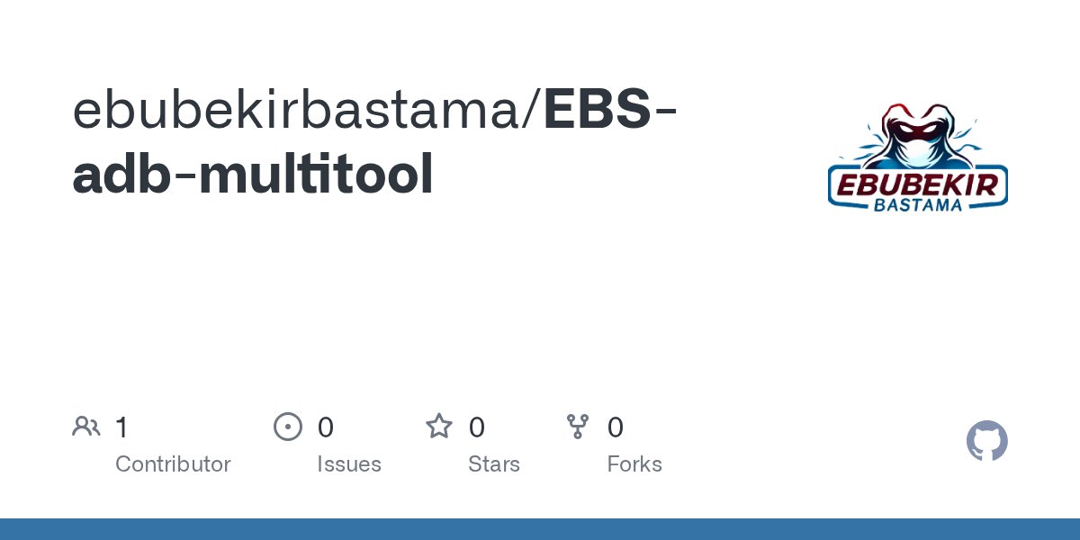 ebubekirstt's tweet card. Contribute to ebubekirbastama/EBS-adb-multitool development by creating an account on GitHub.