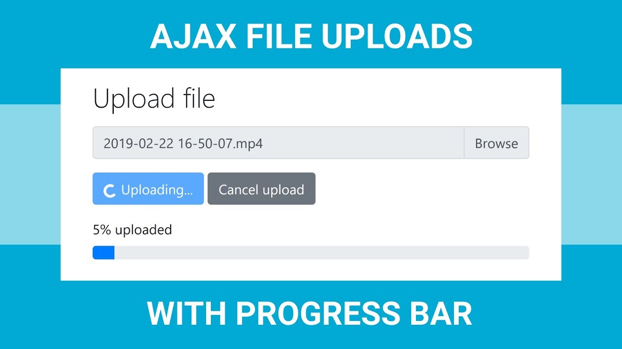 pythonise_'s tweet card. Uploading files with a progress bar and percentage - AJAX XMLHTTPRe...