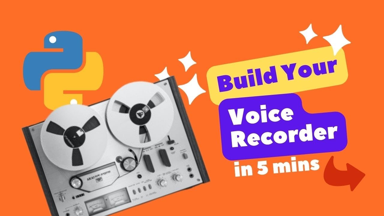 pappy_coder's tweet card. Build Your Own Voice Recorder with Python in 5 Minutes!