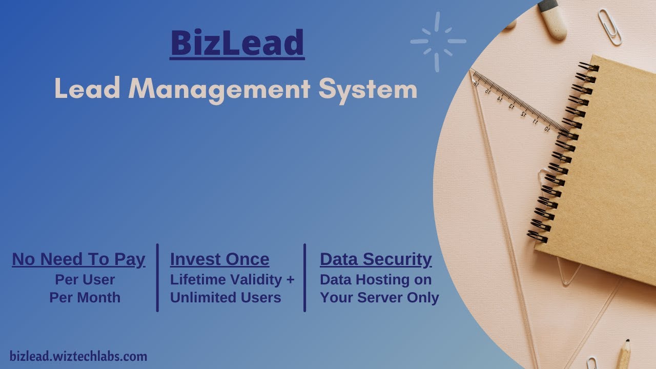 wiztechlabs's tweet card. Bizlead - Lead Management System