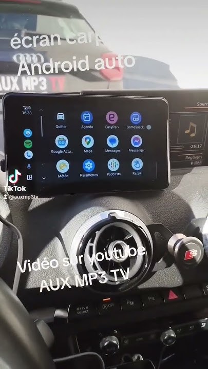AUXMP3TV's tweet card. Ecran ANDROID AUTO CARPLAY AUTOABC