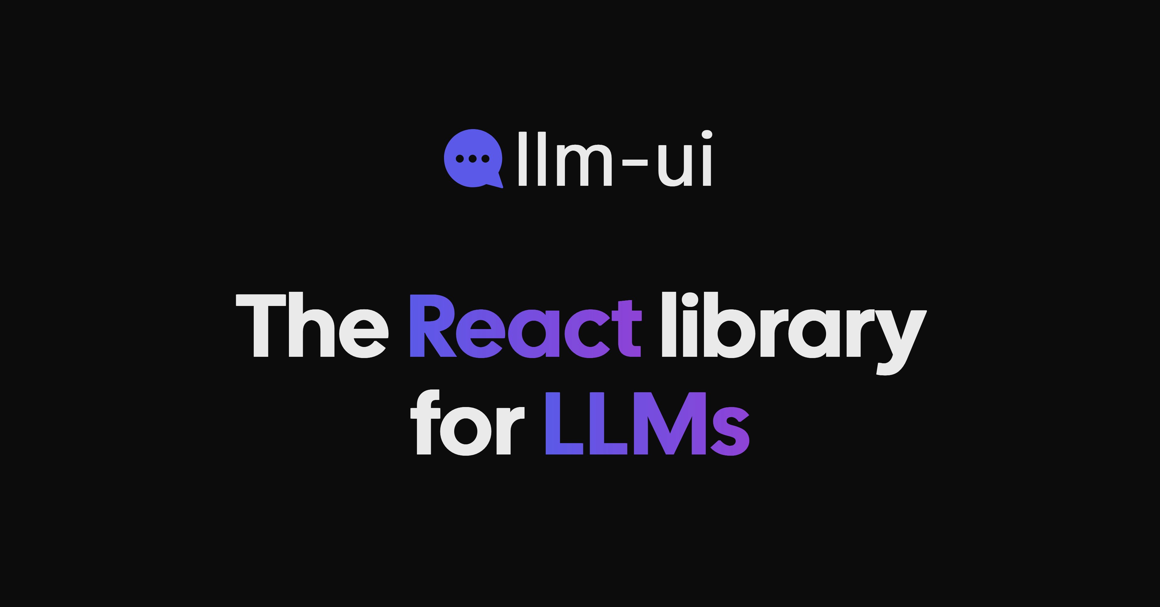 rafalwilinski's tweet card. LLM UI components for React
