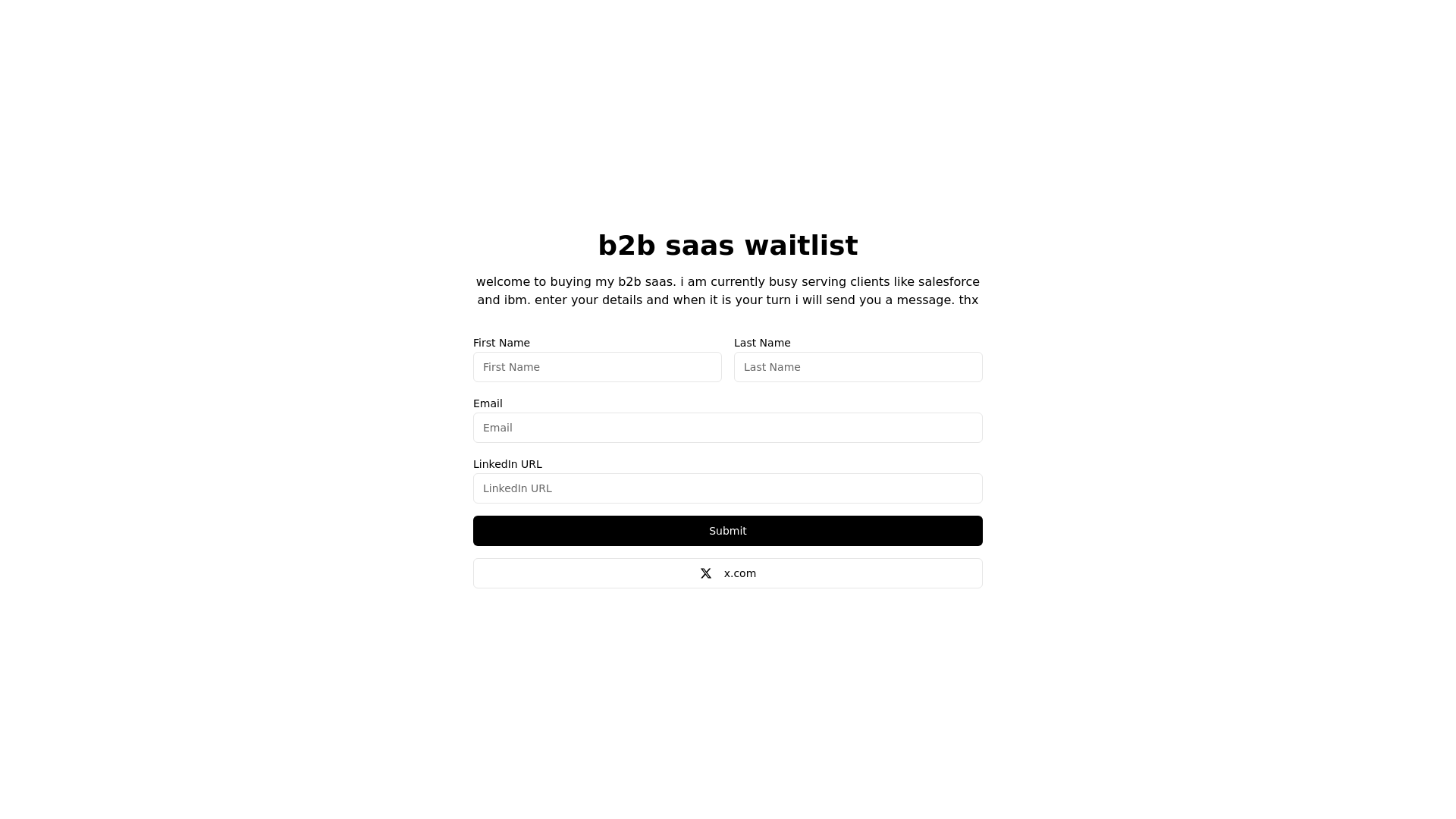 howdymj's tweet card. i have the best b2b saas in the world and there is a waitlist, welcome to the waitlist. i will reach out when it is your turn.