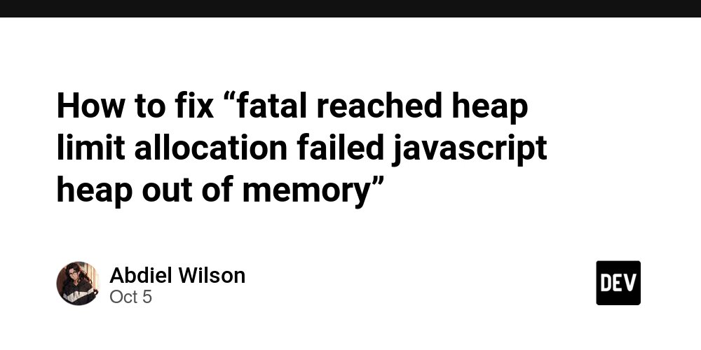 prod42net's tweet card. How to Fix "JavaScript Heap Out of Memory" Error in Node.js If you've ever encountered the...