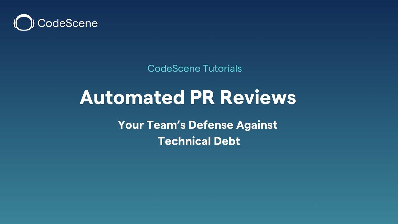 codescene's tweet card. Automated PR Reviews: Your Team's Defense Against Technical Debt 🛡