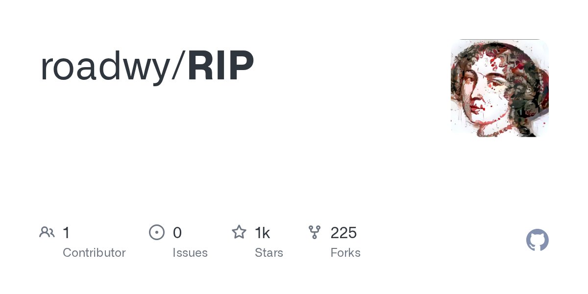 netbiosX's tweet card. Contribute to roadwy/RIP development by creating an account on GitHub.