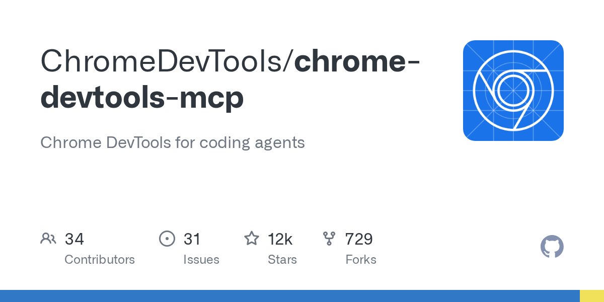 yaohui12138's tweet card. Chrome DevTools for coding agents. Contribute to ChromeDevTools/chrome-devtools-mcp development by creating an account on GitHub.