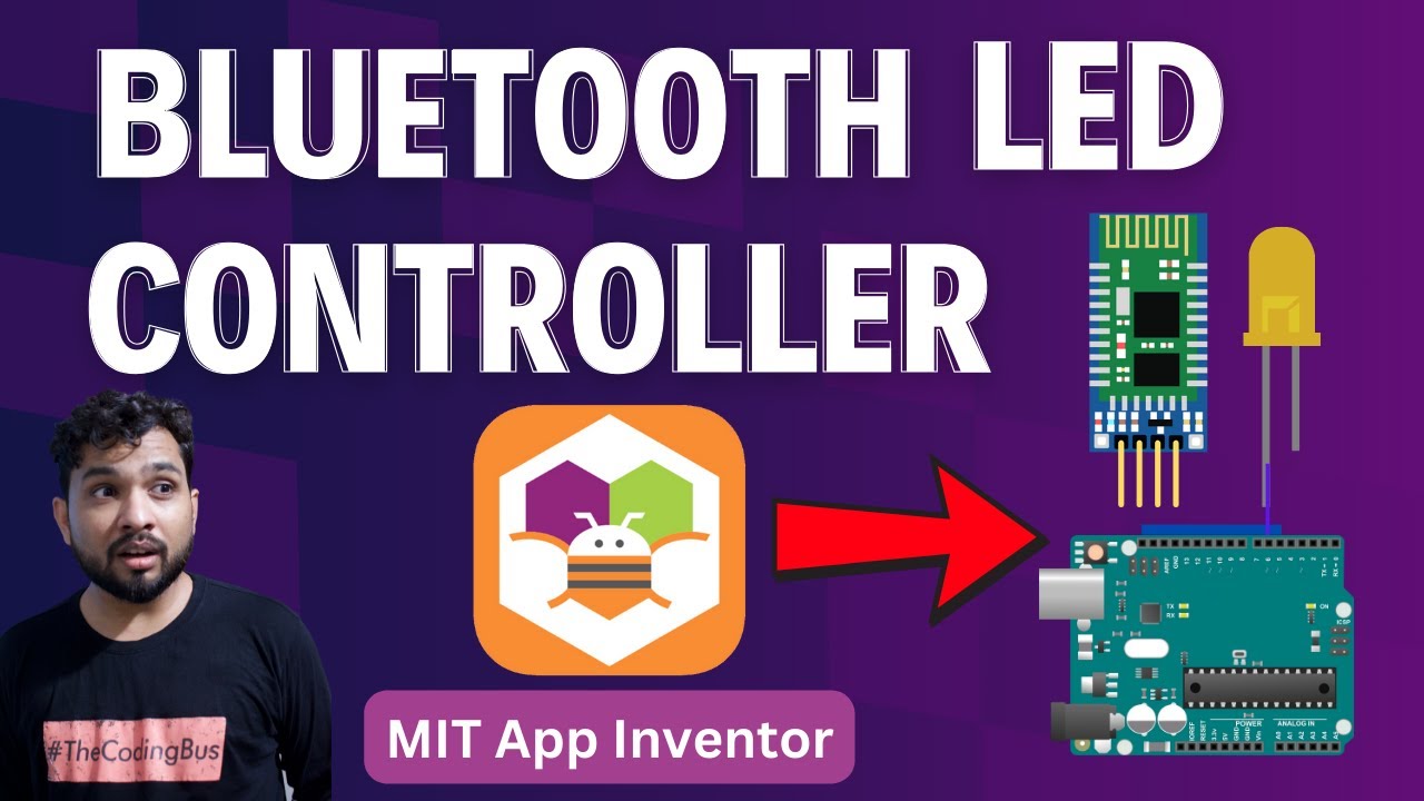 the_coding_bus's tweet card. Create a Bluetooth LED Controller App in MIT App Inventor | Full...