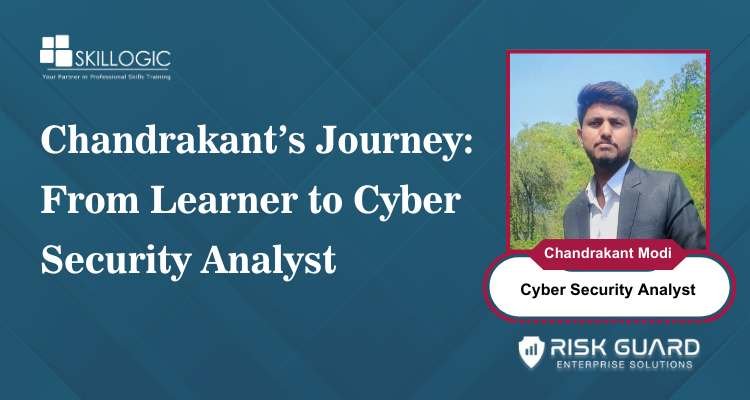SkillogicKS's tweet card. Discover Chandrakant’s inspiring journey from Electronics graduate to Cyber Security Analyst at Risk Guard Enterprise Solutions. Learn how SKILLOGIC’s hands-on training, internship, and placement...