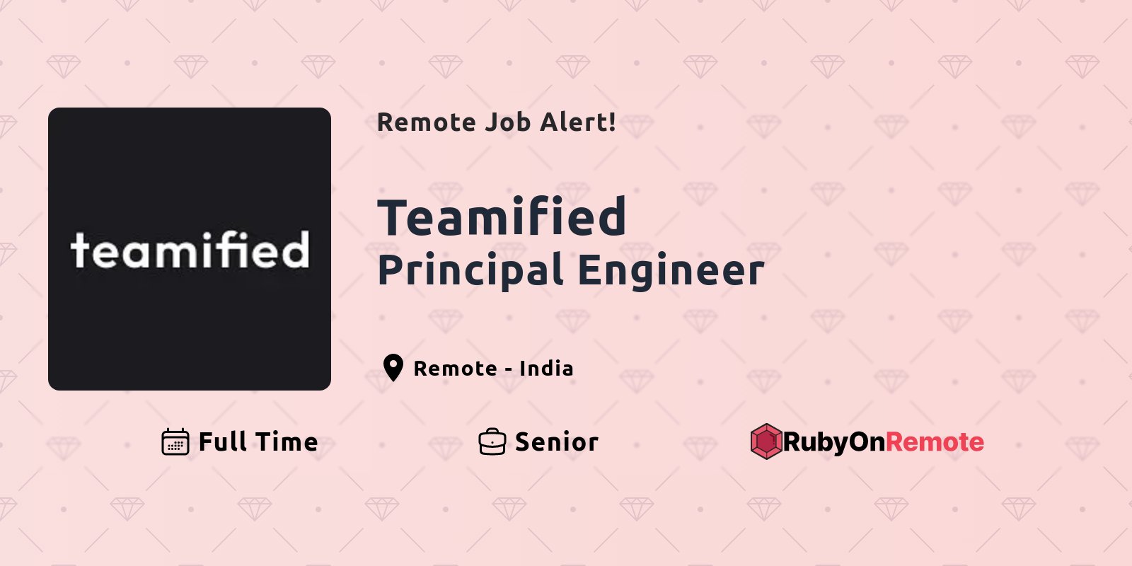 RubyOnRemote's tweet card. Find curated remote ruby jobs in one place. Join the remote work force.