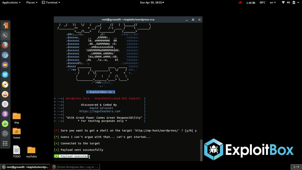 Exploit_Box's tweet card. WordPress Core - Remote Code Execution PoC RCE Exploit CVE-2016-10033...