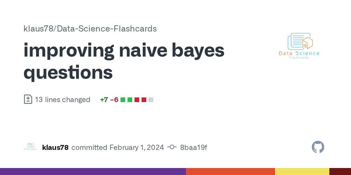 magicklaus's tweet card. improving naive bayes questions · klaus78/Data-Science-Flashcards@8baa19f