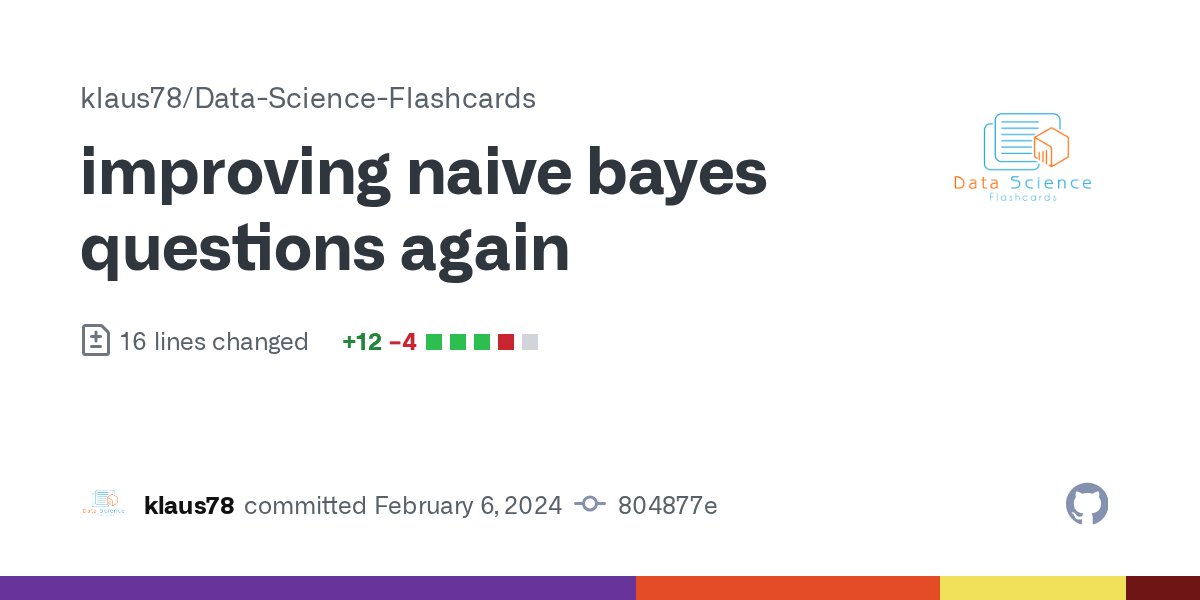 magicklaus's tweet card. improving naive bayes questions again · klaus78/Data-Science-Flashcards@804877e