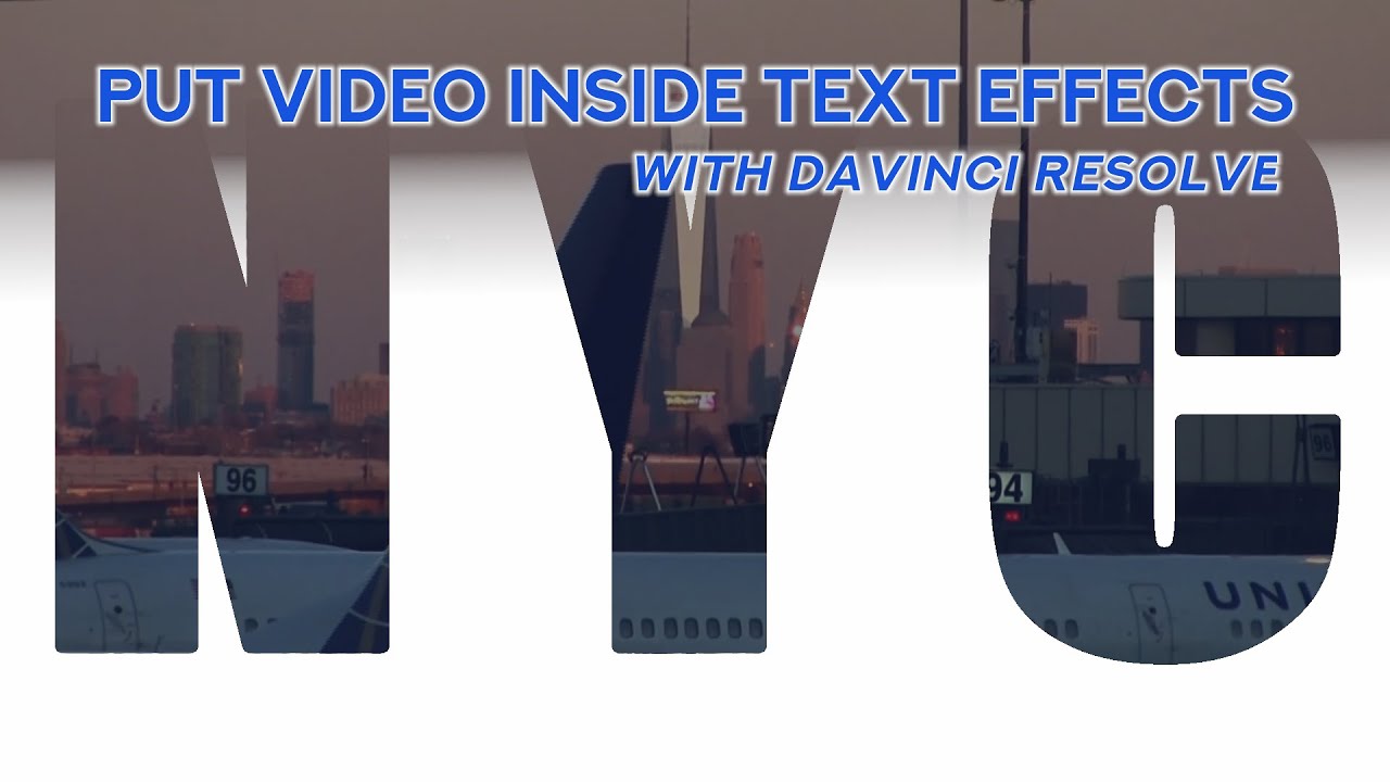 AndyWah19's tweet card. Putting video inside texts with a zoom-out transition using Davinci...