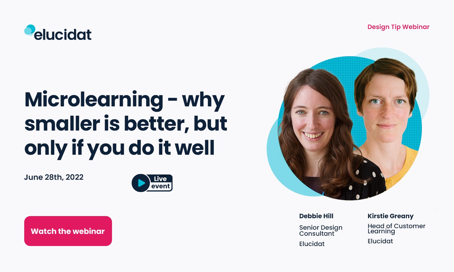 elucidat's tweet card. Discover how to create engaging, easily digestible and impactful microlearning that fits with learners' needs.
