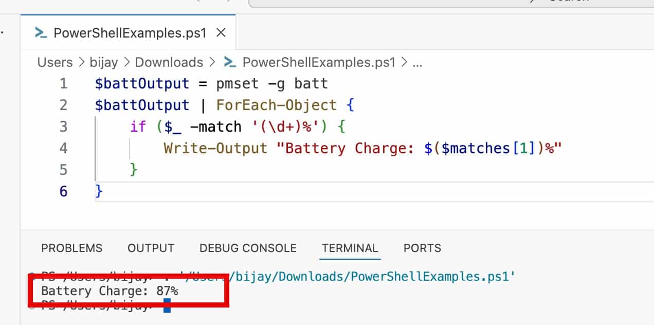 PowerShellFAQs's tweet card. Learn how to get MacBook Pro battery health using PowerShell. Step-by-step guide with real examples to check battery status and performance easily.