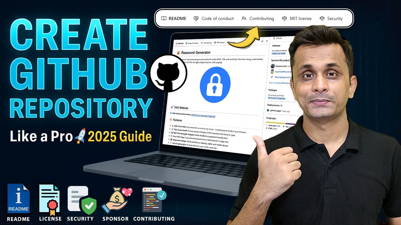 TechnoSnag's tweet card. 🚀 How To Create GitHub Repository Like a Pro | README, Contributing,...