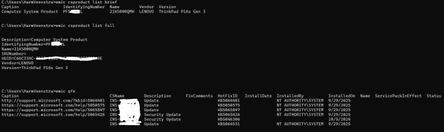 HarmVeenstra's tweet card. You probably used it in the past, wmic.exe :) The Command-Line interface for querying WMI information has been removed from Windows 11 25H2 and will not be reintroduced in future versions of Window…