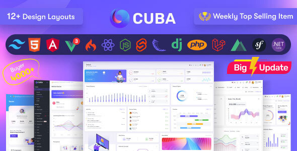 Stylelib_Themes's tweet card. Cuba Admin is a full featured, multipurpose, premium bootstrap admin template built with Bootstrap 5 Framework, HTML5, CSS and JQuery.It has a huge collection of reusable UI components and integrat...