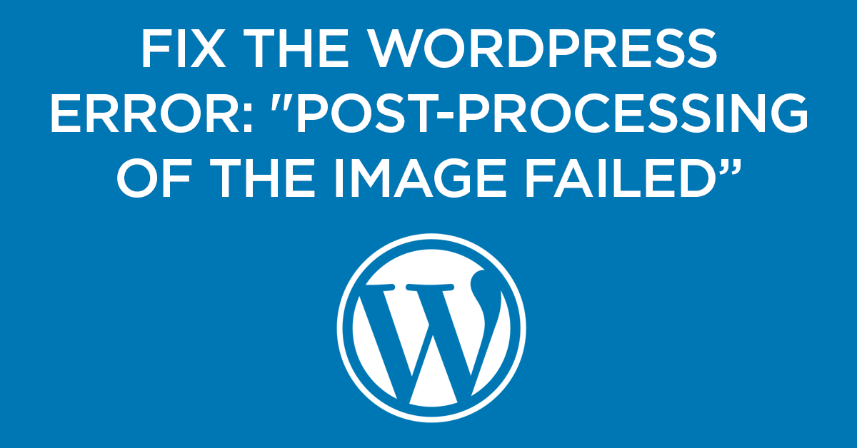 vancebell's tweet card. Occasionally, you might see the 'Post-Processing of the Image Failed' error when uploading an image to the Media Library. Fix it now.
