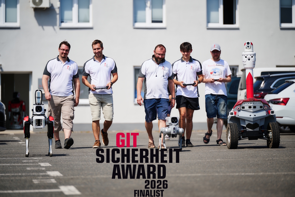 SecurityRobotix's tweet card. Security Robotics im Finale des GIT SECURITY AWARD 2026