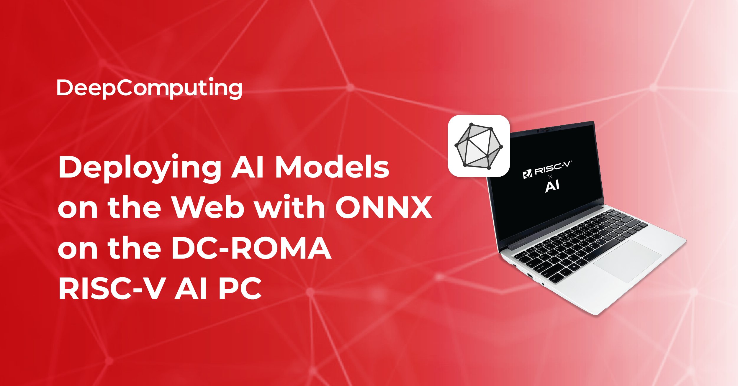 DeepComputingio's tweet card. Deploying AI models in ONNX (Open Neural Network Exchange) format is a key technique for enabling real-time interactive experiences on the web. This guide, centered around the Transformers.js library...