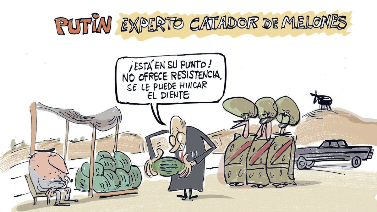 diaridtarragona's tweet card. Putin, experto catador de melones
