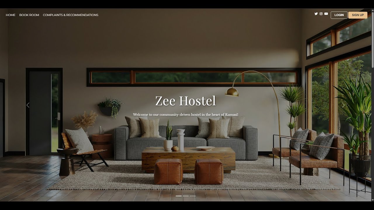 EY_Geraldo's tweet card. ZeeHostel – Hostel Management & Booking Website | ASP.NET Core MVC...