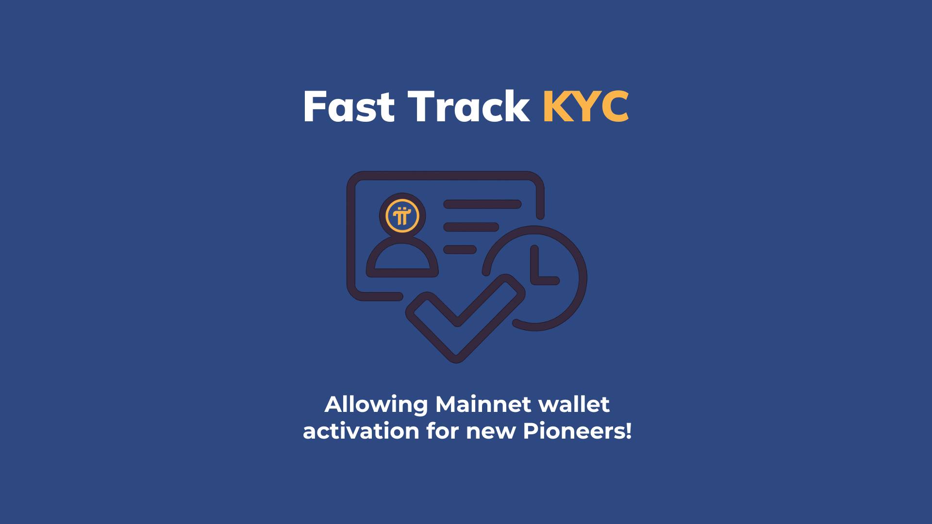 PiCoreTeam's tweet card. Fast Track KYC Enables Earlier Wallet Activation for Ecosystem Participation for New Users