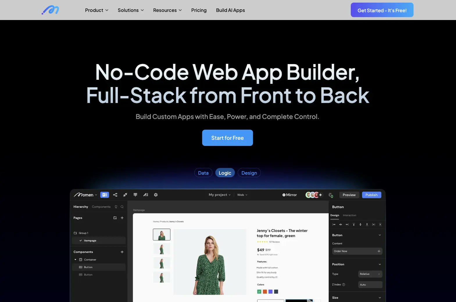 jackcoder0's tweet card. Build your production-ready web app as a non-technical founder. Launch fast, scale to millions, and add native AI agentic workflows — no coding required.