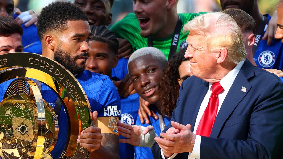 CodeWithLexi's tweet card. Donald Trump has reportedly been gifted the lavish FIFA Club World Cup trophy while English team Chelsea took home a replica.