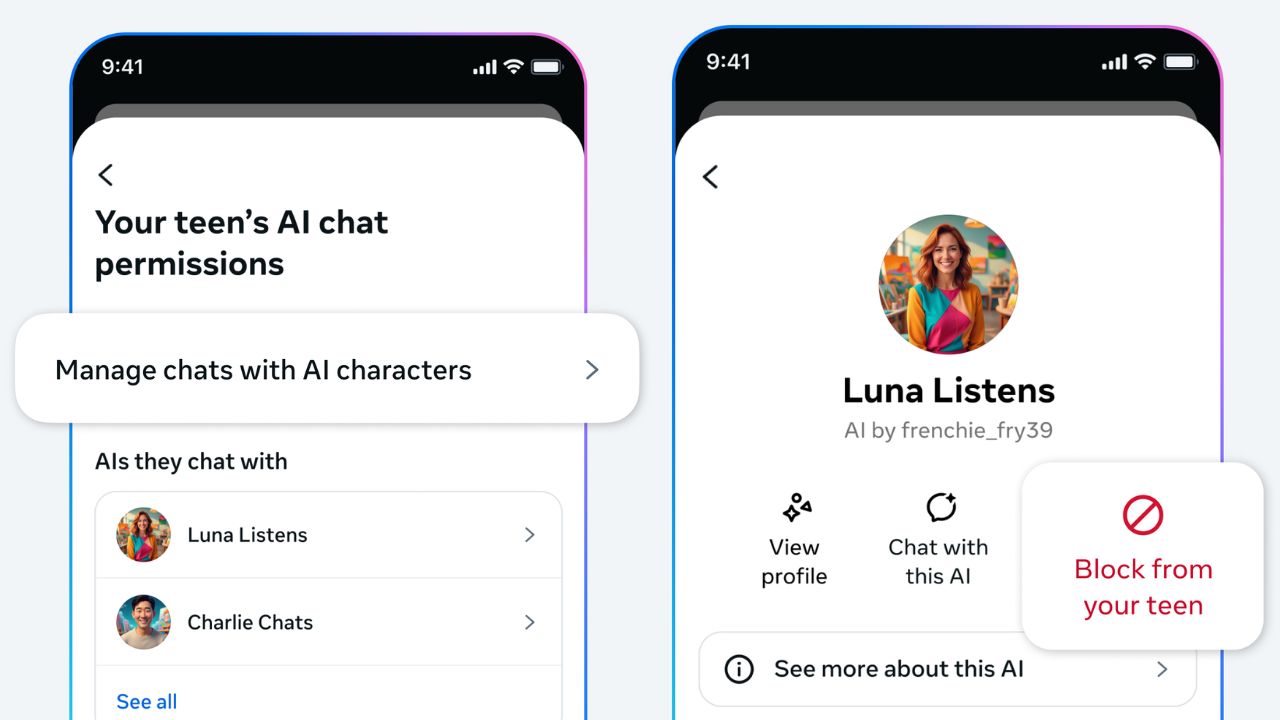 TechHounder's tweet card. Meta is rolling out new parental controls starting early 2026 that allow parents to restrict or block teens' interactions with AI chatbots on Instagram and