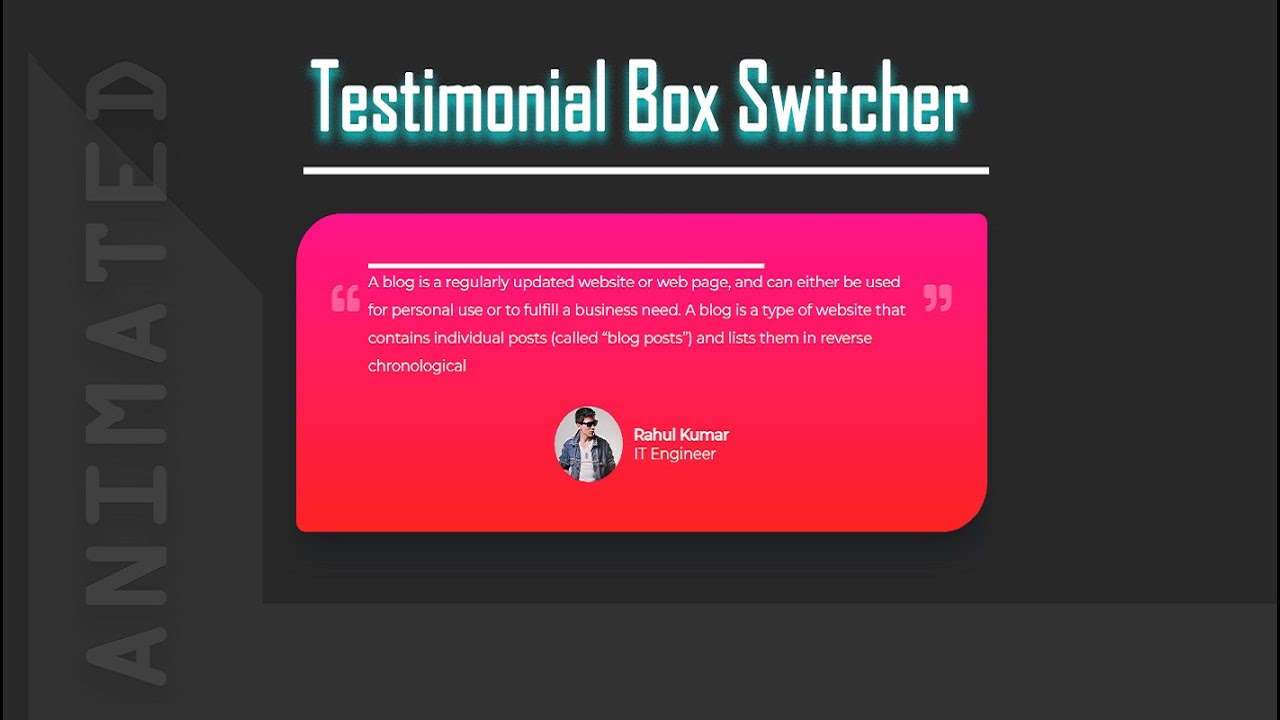 jscommand's tweet card. Amazing Responsive Testimonial Slider in HTML CSS & JavaScript |...