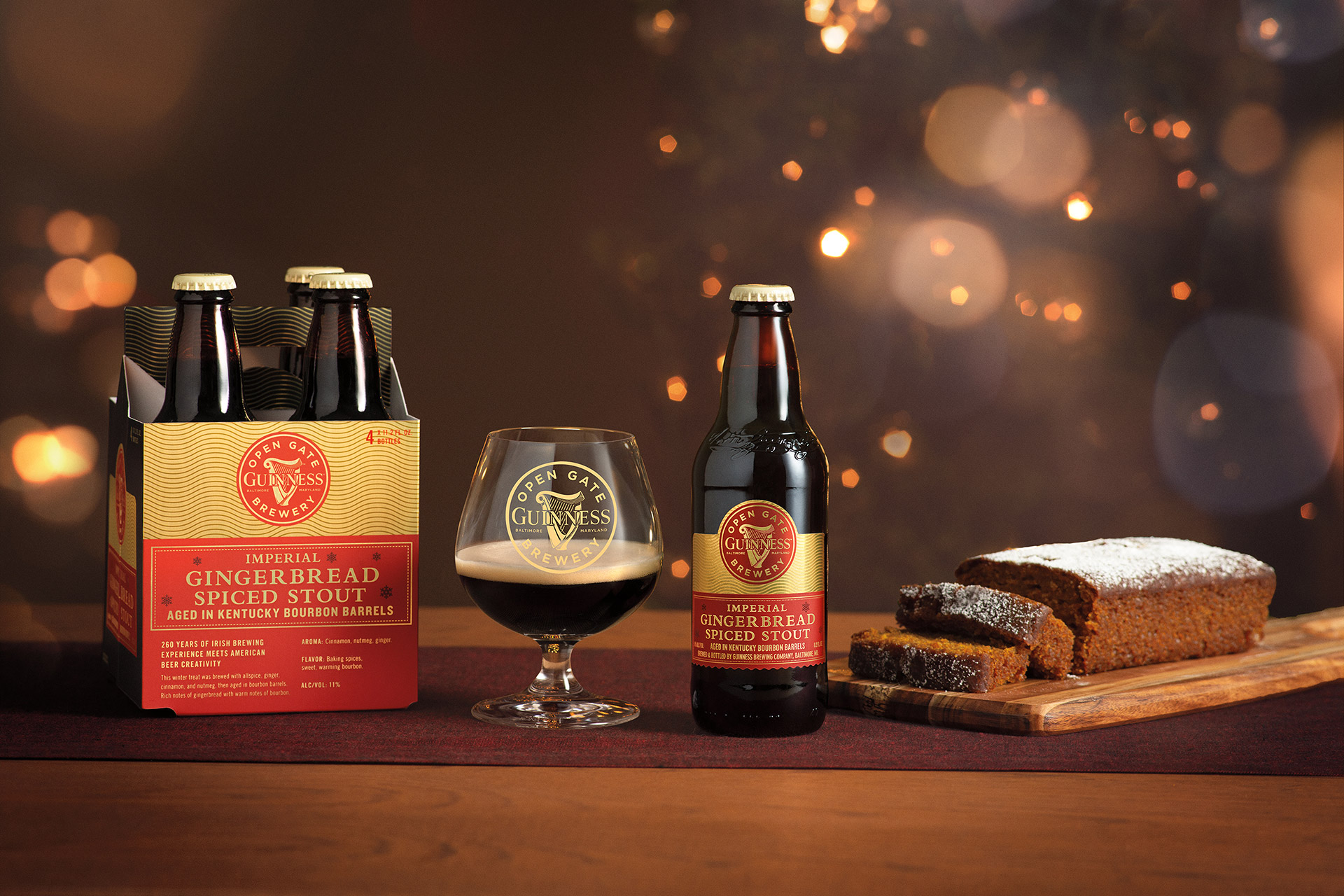 michaelgersh's tweet card. The Guinness Open Gate Brewery in Baltimore is celebrating the holidays with the release of this new barrel-aged beer. The historic brand is adding to their line with Imperial Gingerbread Spiced...