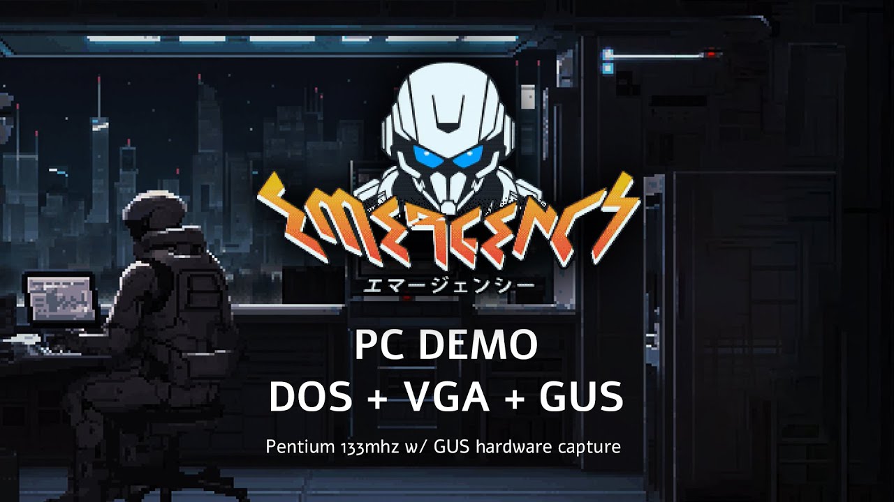 shockdesign's tweet card. Emergency by Disaster Area - DOS Demo (2023) - VGA Hardware Cap at...