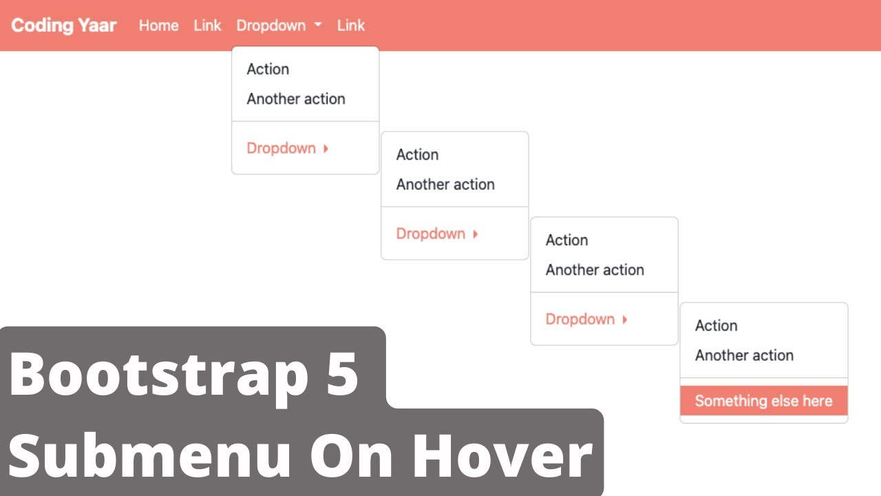 CodingYaar's tweet card. Bootstrap Dropdown Submenu | Bootstrap Multilevel Dropdown menu