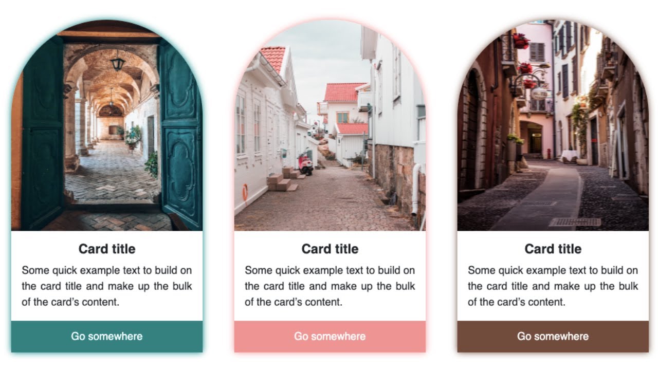 CodingYaar's tweet card. Bootstrap 5 Card Example #5 | Dome-shaped image