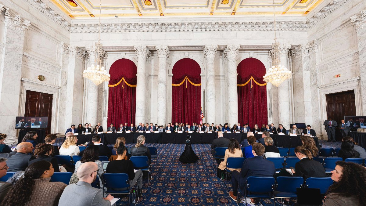 techpolicypress's tweet card. Gabby Miller rounds up what we do (and don’t) know about Senate Majority Leader Schumer's forums, including documents and statements.