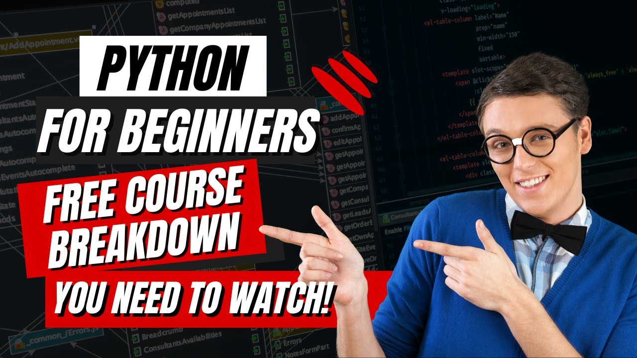 ssdntechnologie's tweet card. Python for Beginners: Free Course Breakdown You Need to Watch!