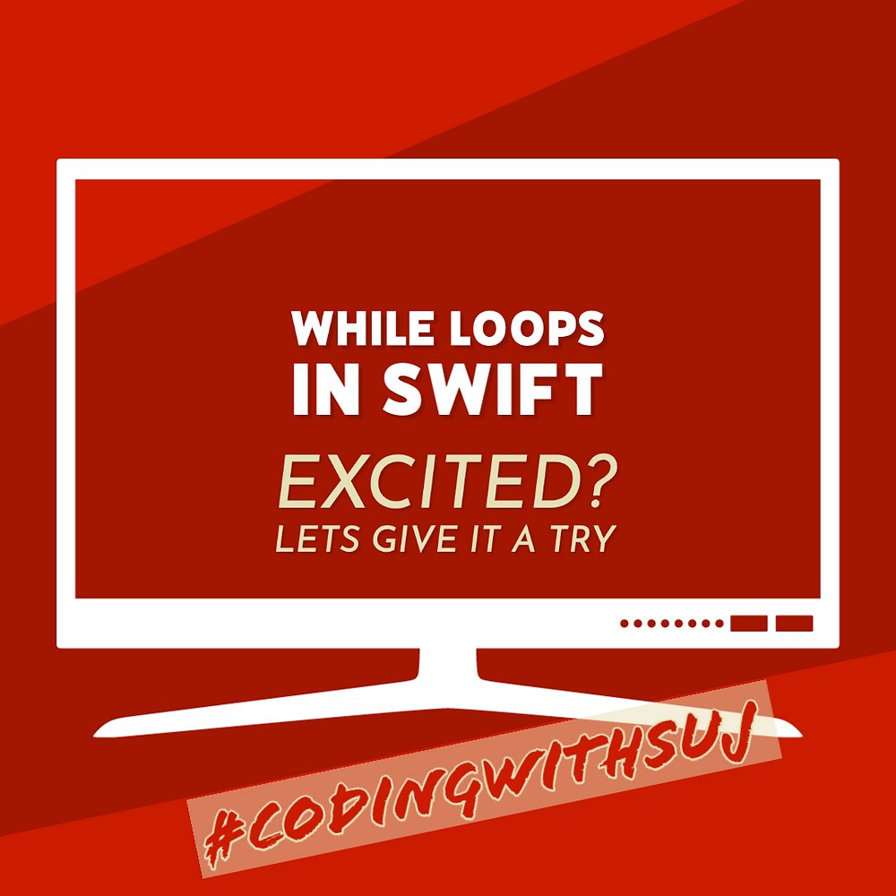 codingwithsuj's tweet card. Getting the grip of how to use a while loop