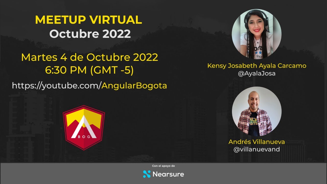 villanuevand's tweet card. Meetup Virtual Octubre 2022 | Angular Bogotá