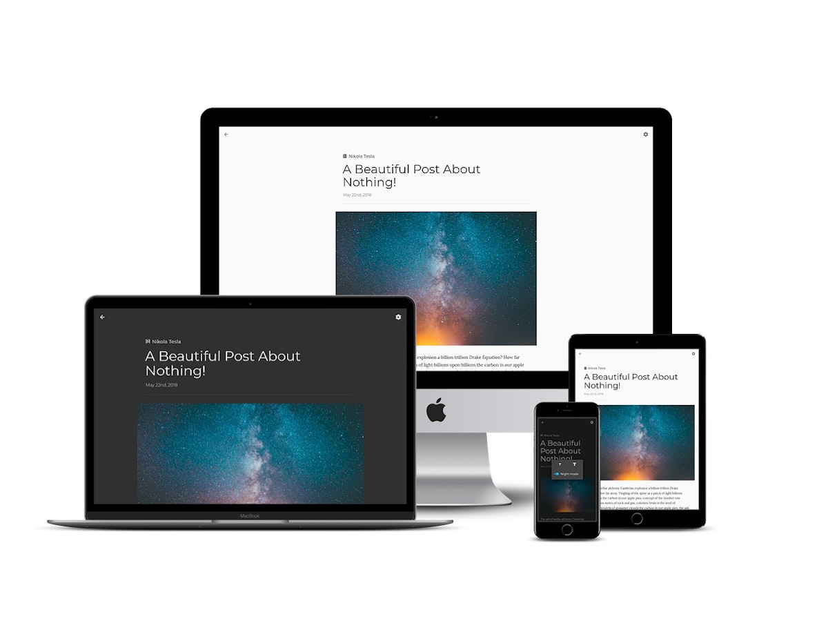 cosmicjs's tweet card. A clean, minimalist, content-first Blog powered by Cosmic.