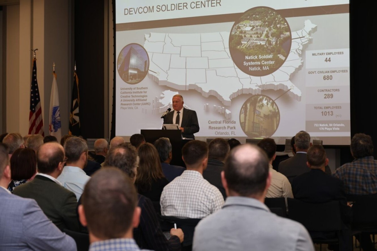 DEVCOM_SC's tweet card. NATICK, Mass. – The U.S. Army Combat Capabilities Development Command Soldier Center, or DEVCOM SC, recently hosted an event to encourage collaborative...