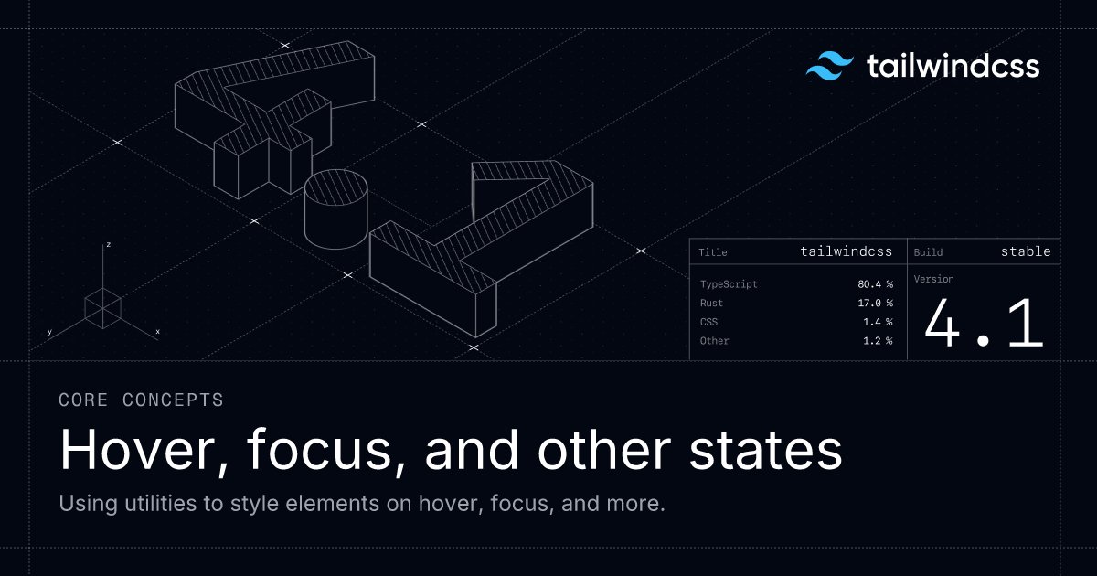 PMcoding's tweet card. Using utilities to style elements on hover, focus, and more.