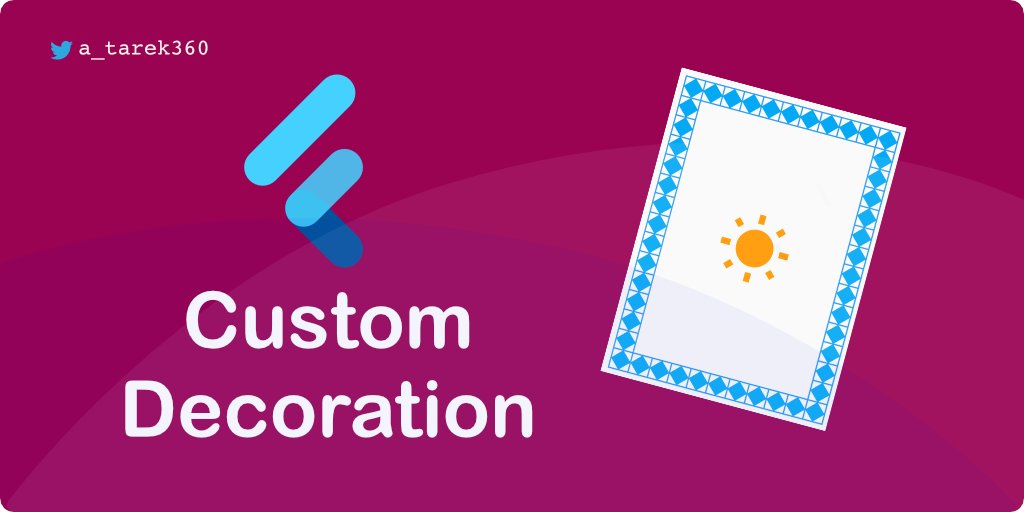 TimeToCode1's tweet card. In this tutorial, you will know how to create a Flutter custom decoration.