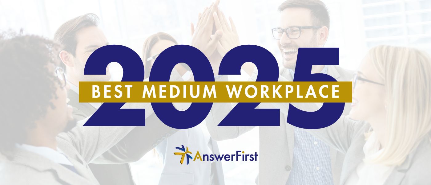 answerfirst's tweet card. AnswerFirst has once again been named one of Fortune’s Best Medium Workplaces - first recognized in 2020, again in 2024, and now in 2025.