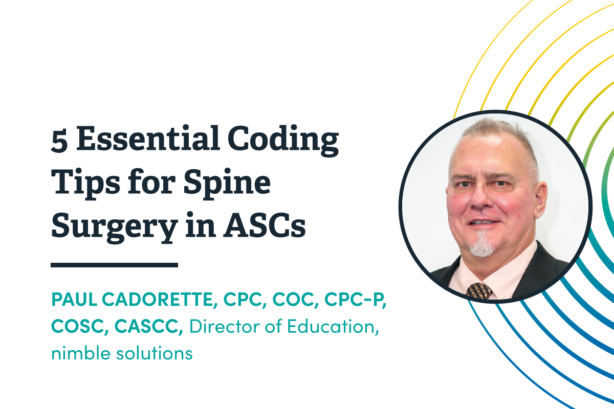 nimblercm's tweet card. ASC spine surgery medical coding tips for CPT 63047, 63052, 20930, 20936 and more! Learn more about nimble's spine medical billing services.