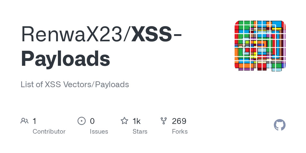 hetmehtaa's tweet card. List of XSS Vectors/Payloads . Contribute to RenwaX23/XSS-Payloads development by creating an account on GitHub.