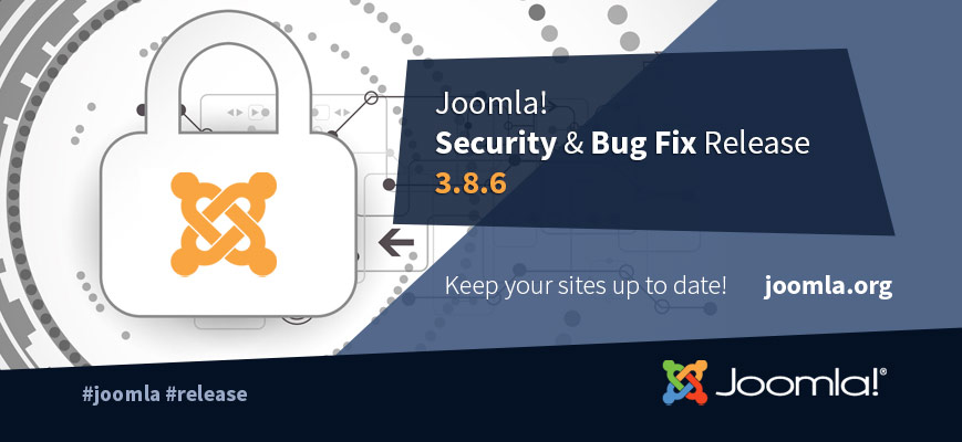 joomla's tweet card. The Joomla Project is proud to announce the release of Joomla 3.8.6.