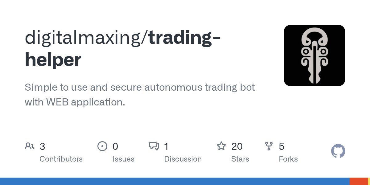 d_g_t_l's tweet card. Simple to use and secure autonomous trading bot with WEB application. - digitalmaxing/trading-helper